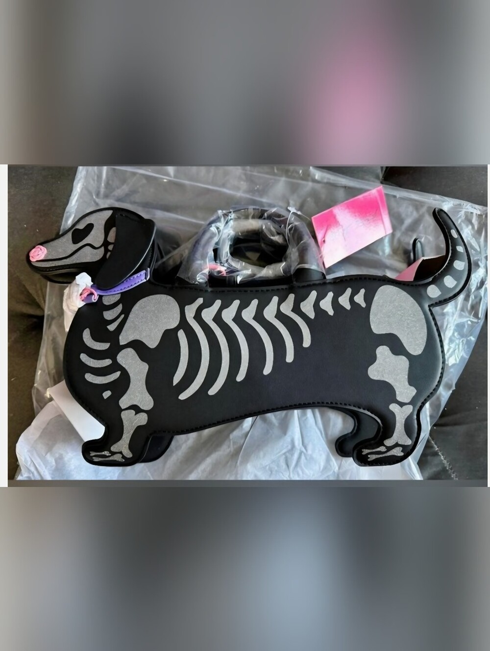 New Viral Besty Johnson Halloween Daschund Crossbody Bag